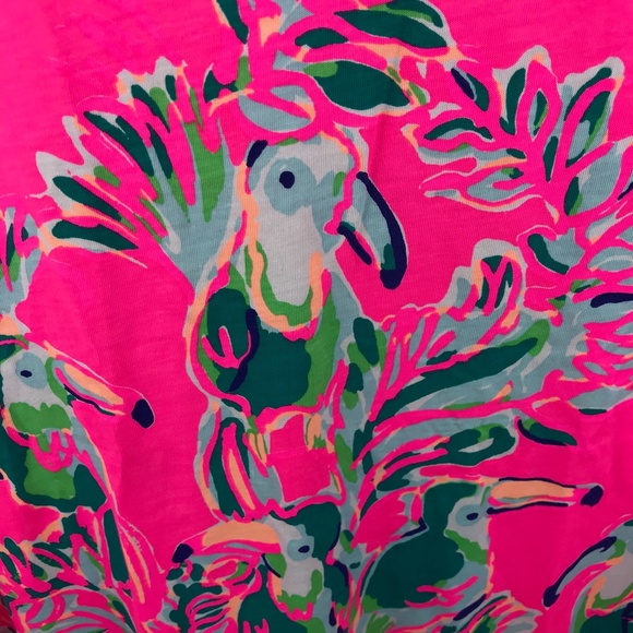 Lilly Pulitzer Beacon Toucan Can Dress Pink Medium VGUC - Picture 2 of 5